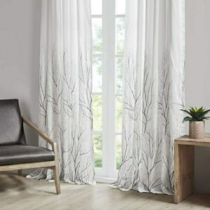 Madison Park Andora Embroidered Curtain Panel